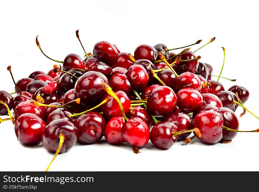 Berry cherry on a white background