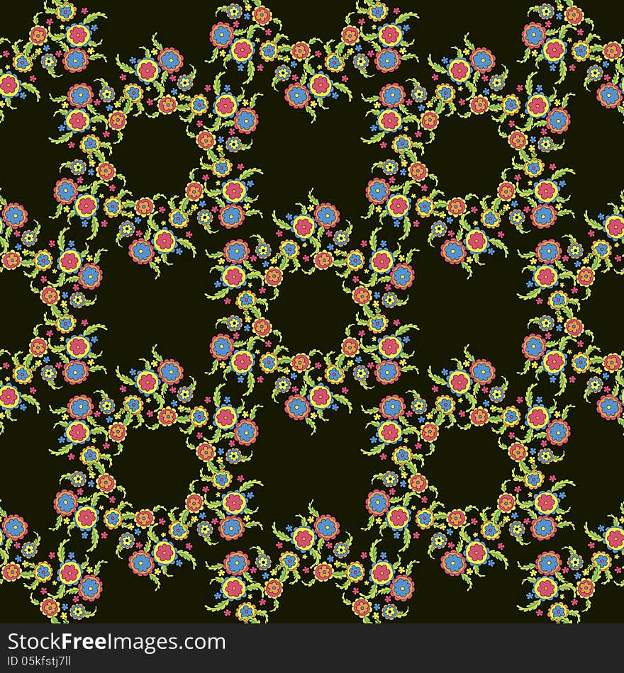 Vector seamless background with flowers. Vector seamless background with flowers