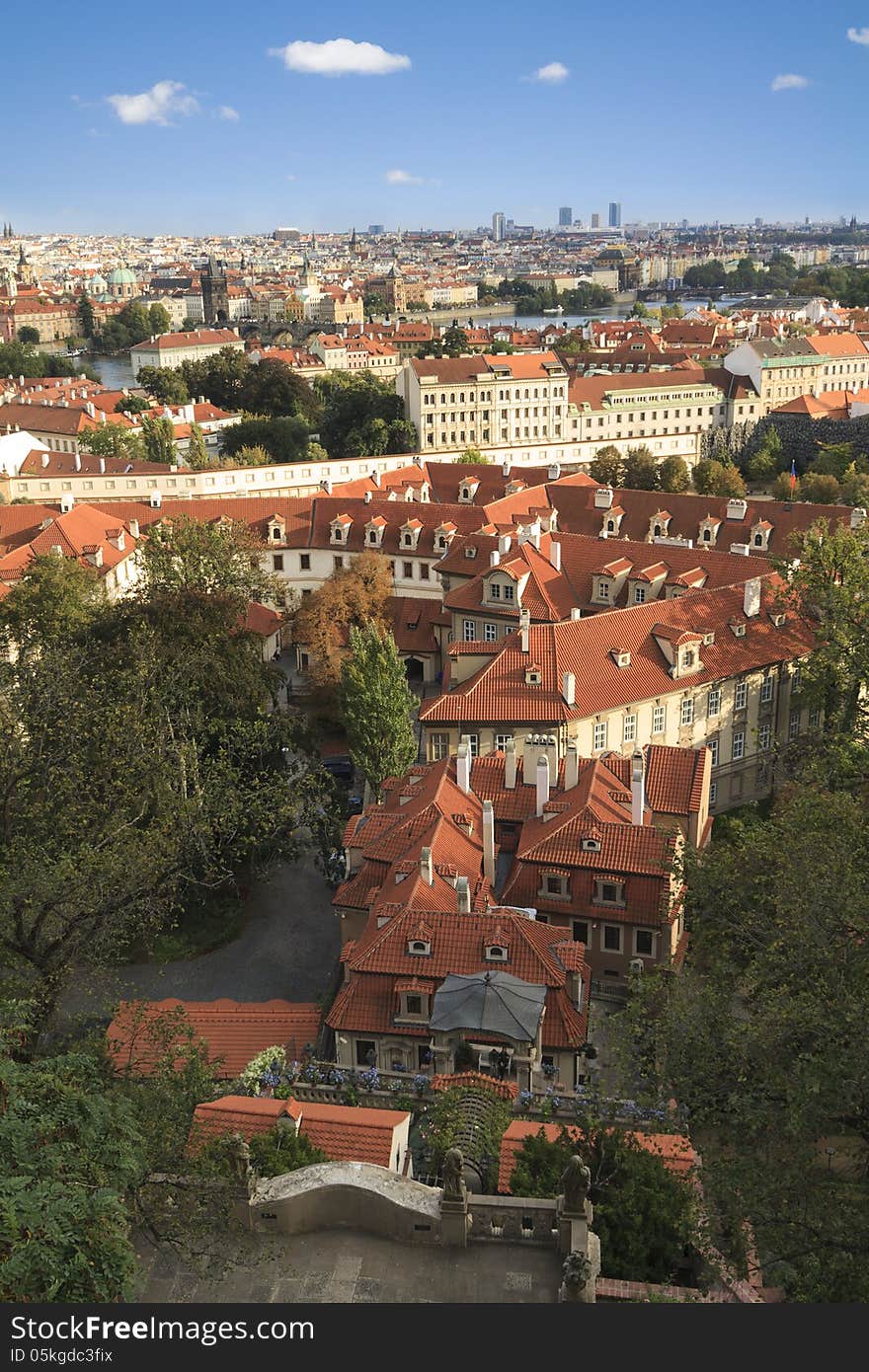 Picturesque Prague skyline