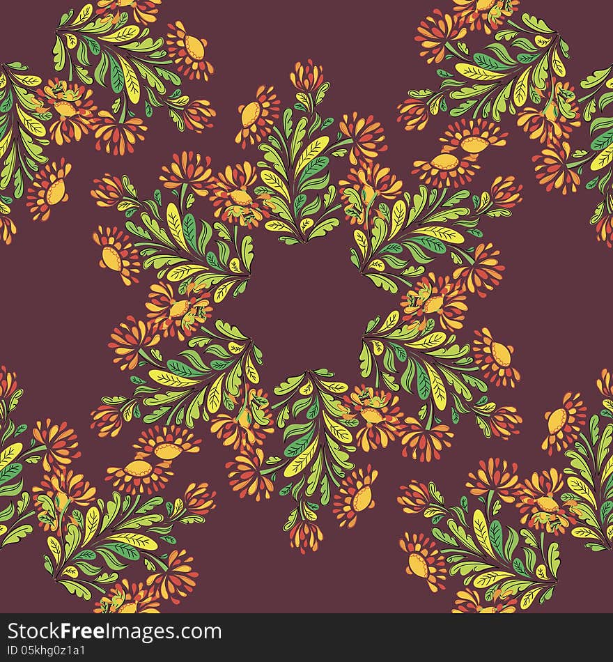 Vector seamless background with flowers. Vector seamless background with flowers