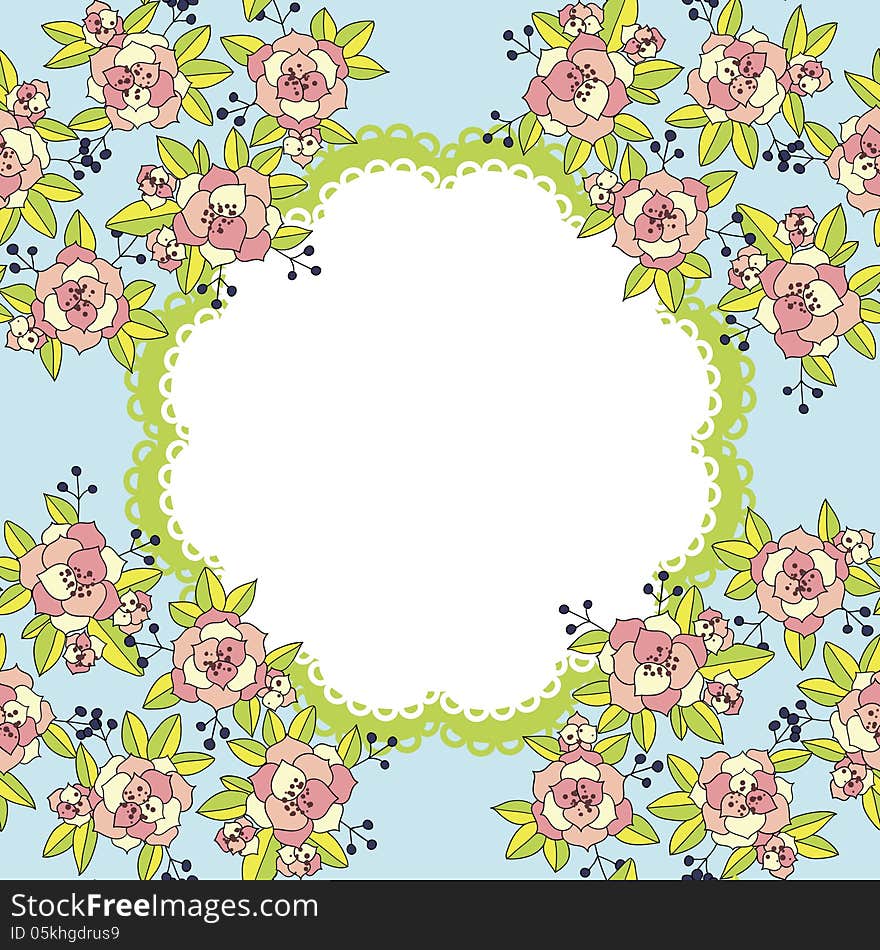 Vector delicate background with flowers. Vector delicate background with flowers