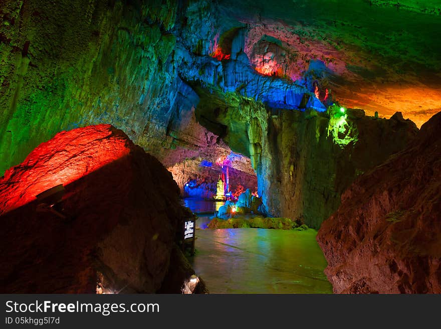 The Colorful Water-eroded Cave