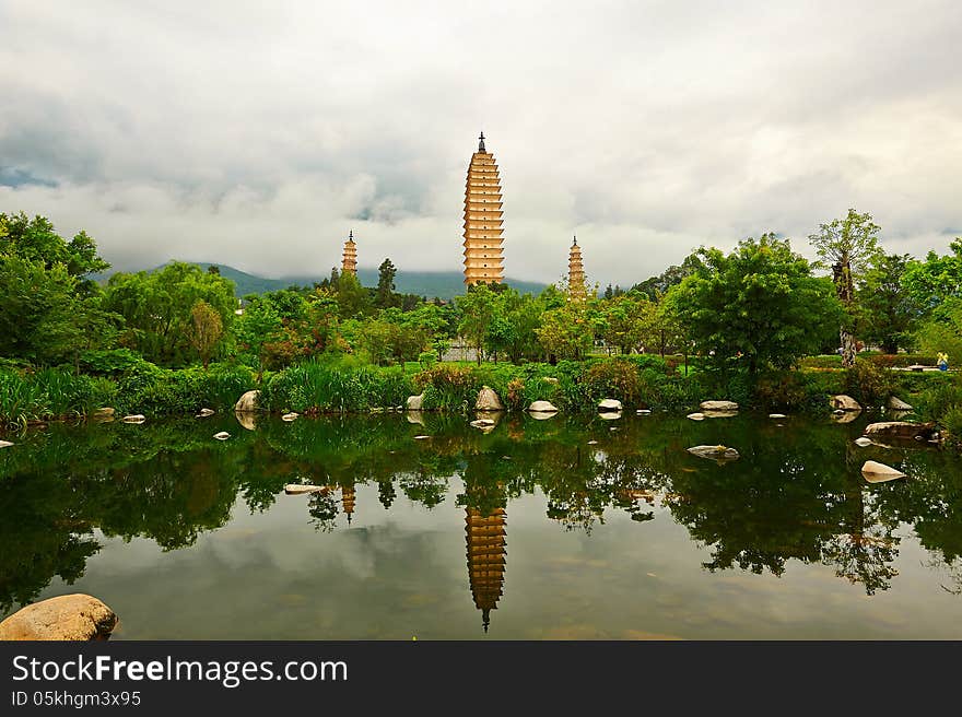 The image taken in china's yunnan province dali state,congsheng temple scenery spot. The image taken in china's yunnan province dali state,congsheng temple scenery spot.