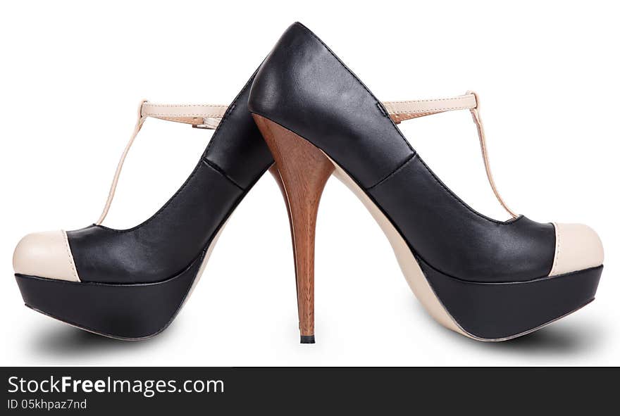 Are women's shoes isolated background. Are women's shoes isolated background