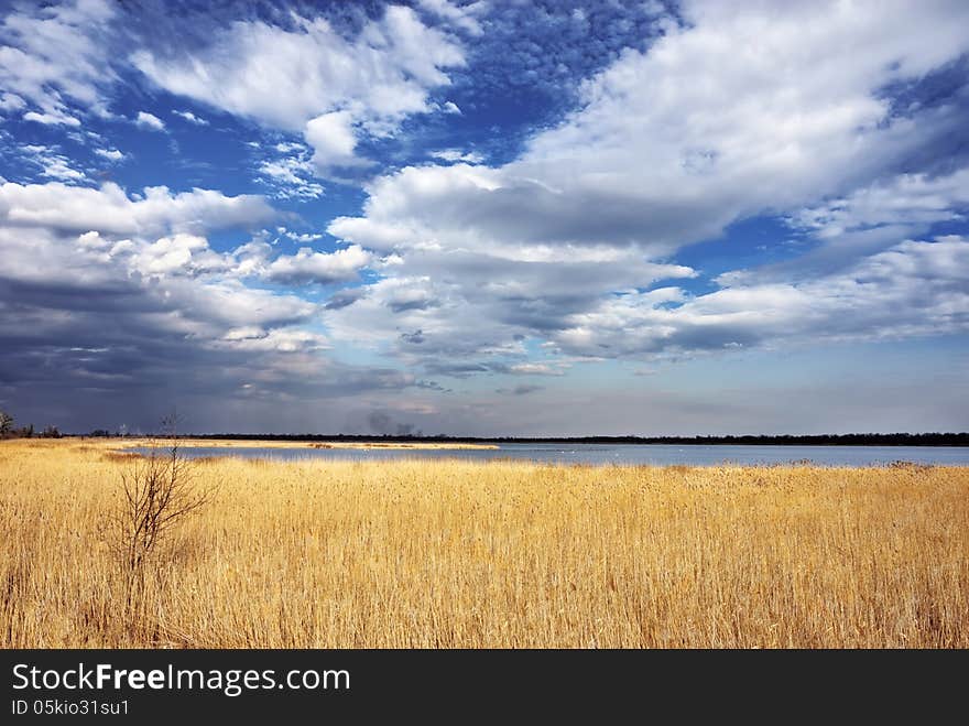 Winter landscape in plain areas. Winter landscape in plain areas.