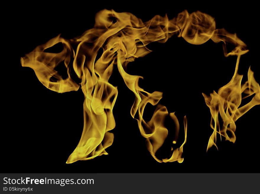 Fire and flames - abstract shape I