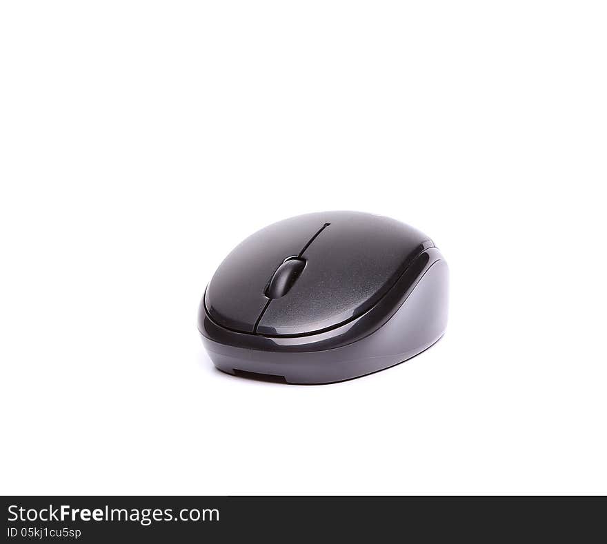 Wireless computer mouse isolated on white