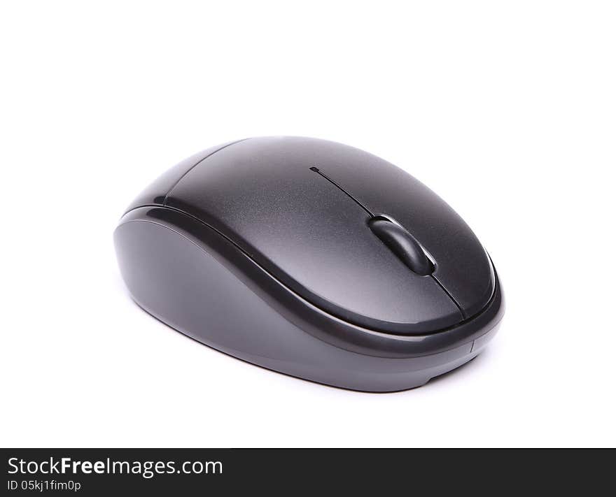 Wireless computer mouse isolated on white background full face