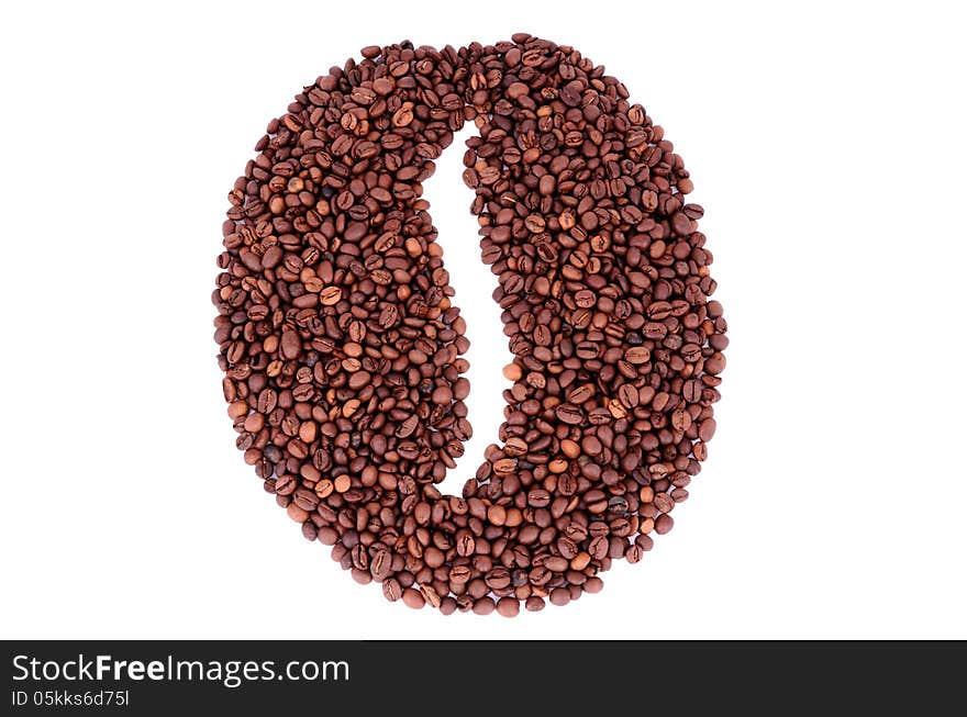 The Coffee Beans Symbol Made From Coffee Beans