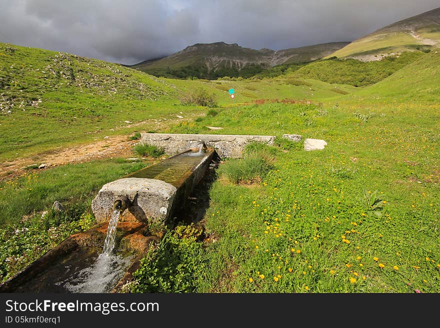 Little mountain fountain