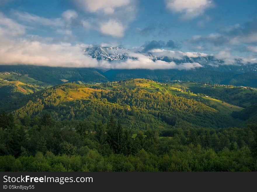 Landscape in Romania with mountains. Landscape in Romania with mountains