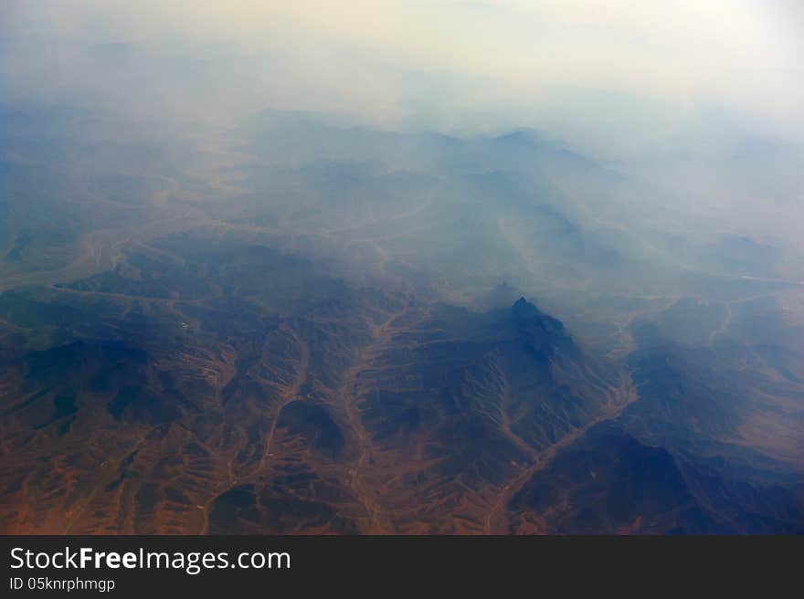 The image taken in china's shanxi province,it is aerial photography. The image taken in china's shanxi province,it is aerial photography.