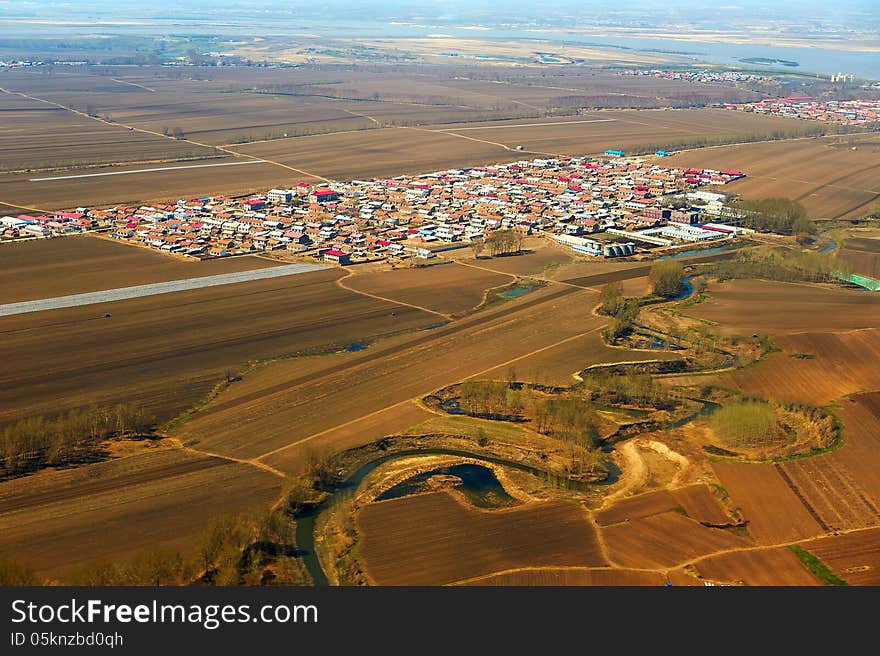 Town overlooking