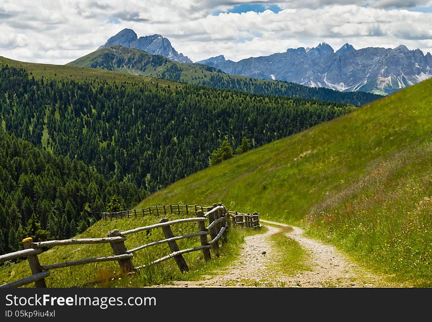 Mountain landscape on Mount Campiler. Mountain landscape on Mount Campiler