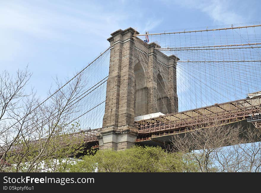 Brooklyn Bridge in New York, USA.