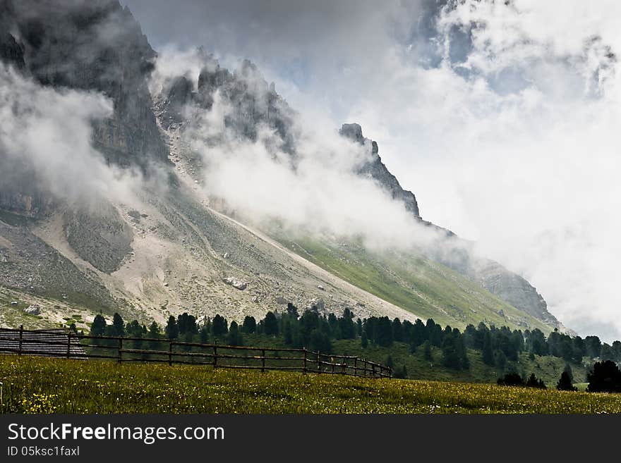 High mountain landscape in South Tyrol. High mountain landscape in South Tyrol