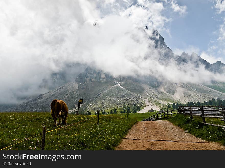 High mountain landscape in South Tyrol. High mountain landscape in South Tyrol