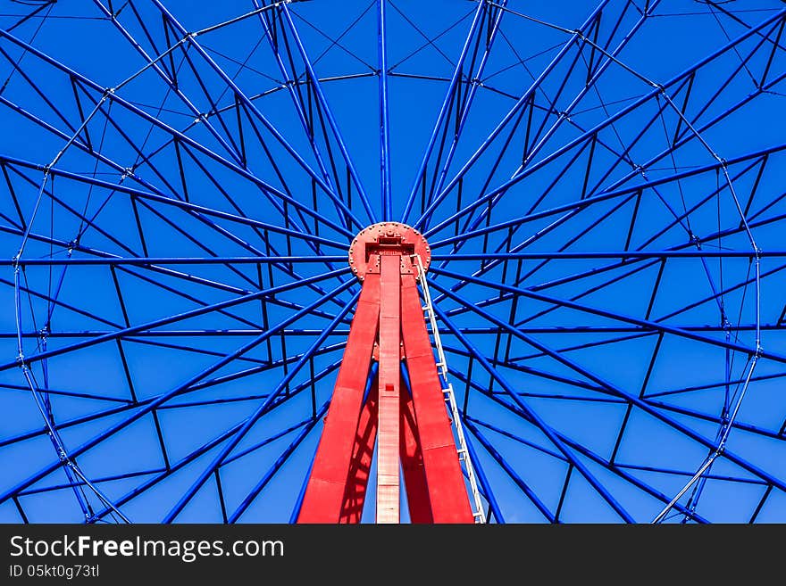 Steel Structure of Ferris Wheel. Steel Structure of Ferris Wheel