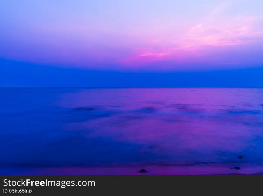 Calm sea at twilight