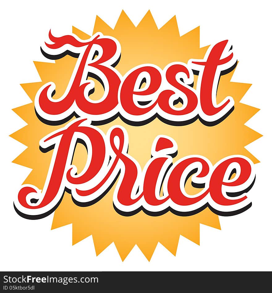 Best price sticker, vector illustration