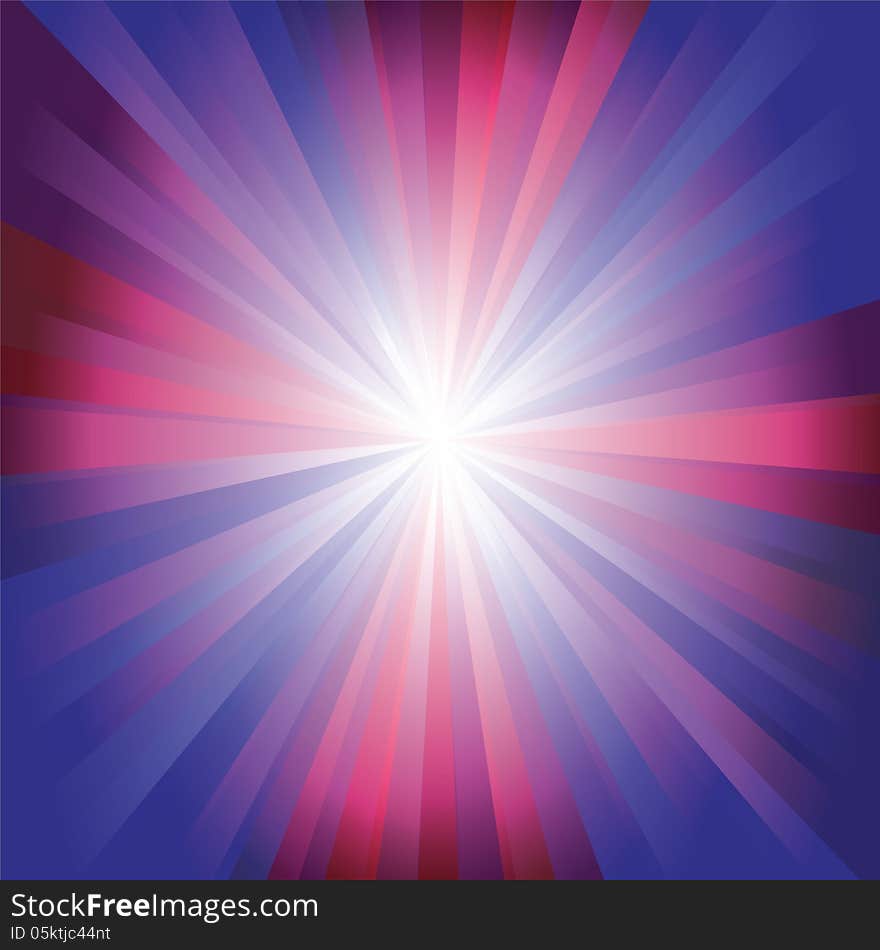 Red, purple and blue colour burst. This image is an illustration.