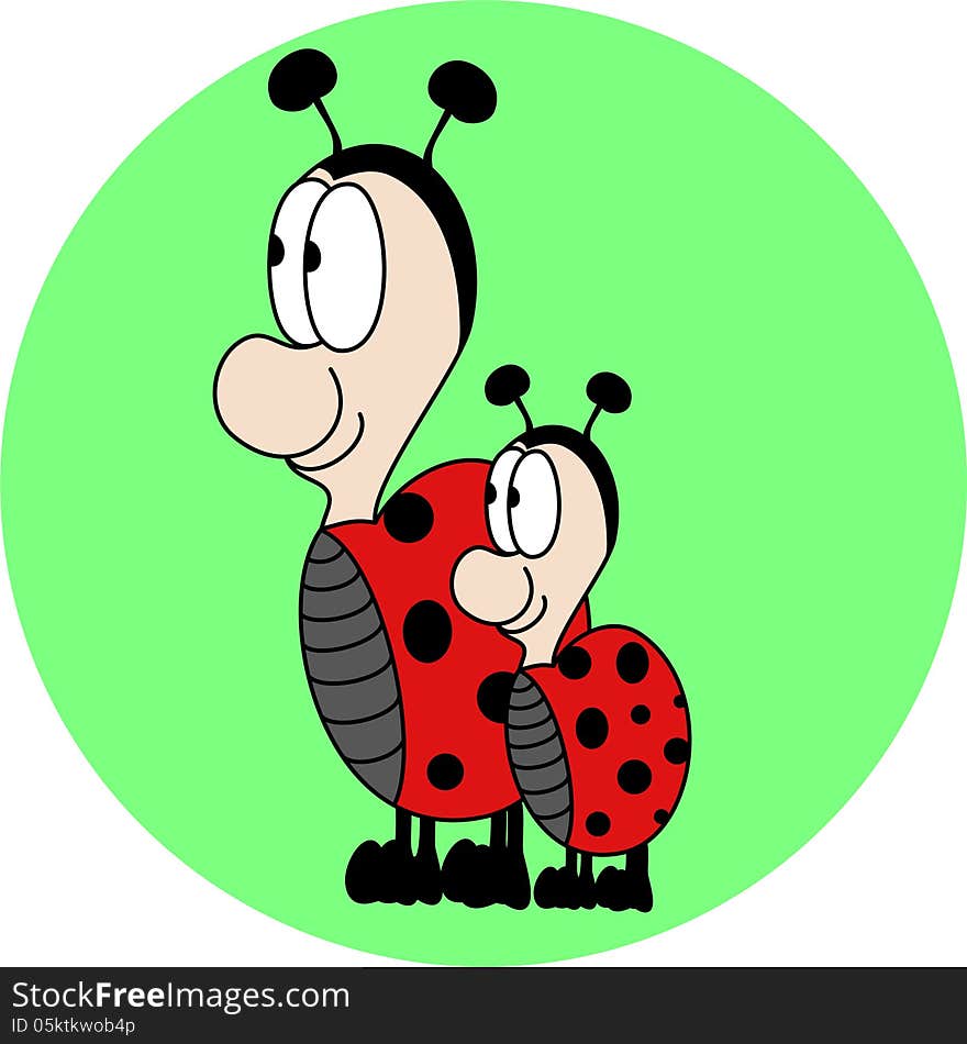 Cute Lovely Ladybugs cartoon