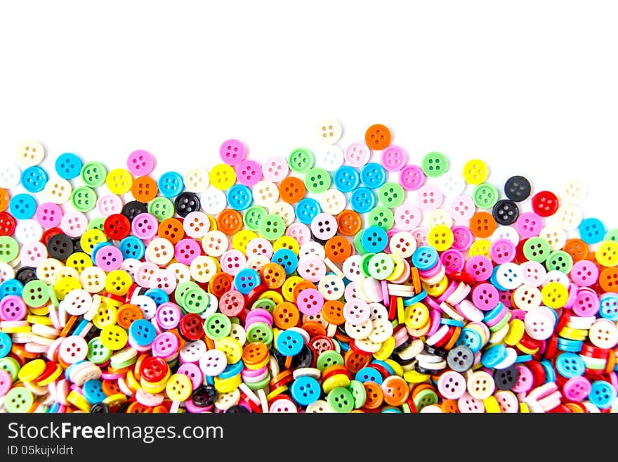 Colorful buttons,  Colorful  Clasper on white background