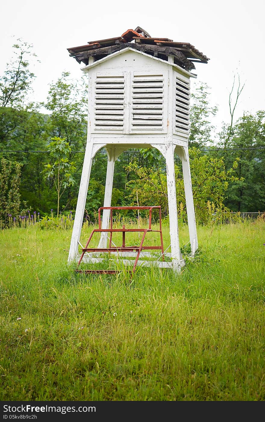 Weather shelter from a platform in Romania. Weather shelter from a platform in Romania