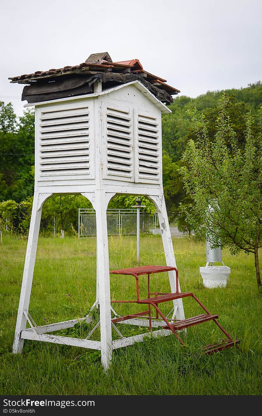 Weather shelter from a platform in Romania. Weather shelter from a platform in Romania