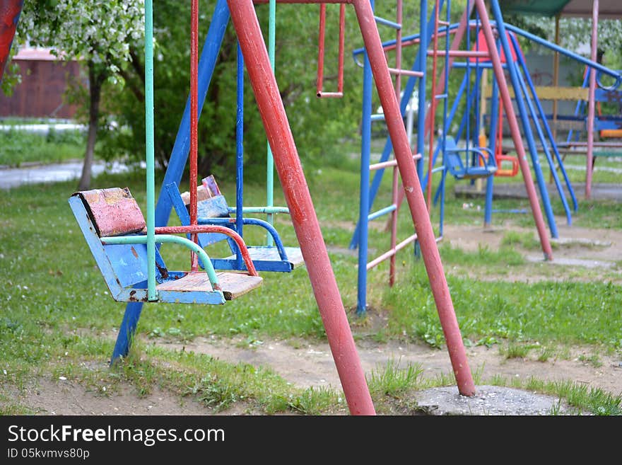 Children s swing in a yard