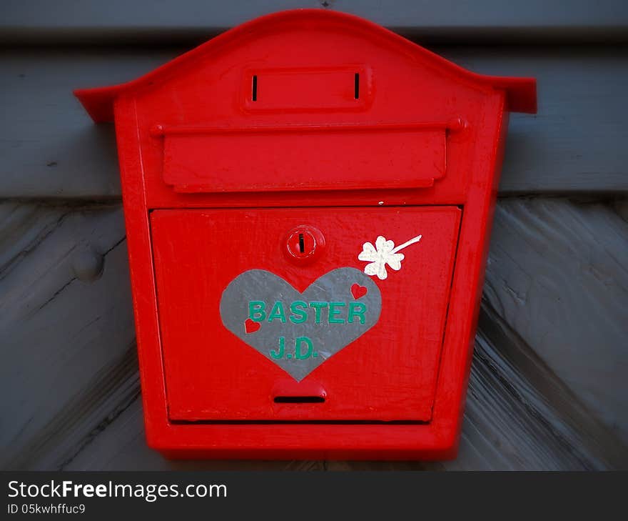 Red letterbox