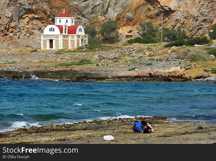 Greek church on the sea shore