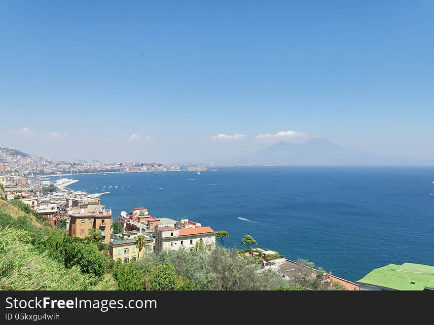 This is the gulf of naples , a very beautiful place in italy