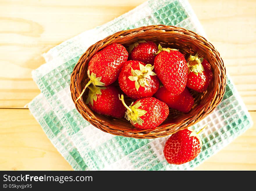 Fresh and tasty strawberries-organic food