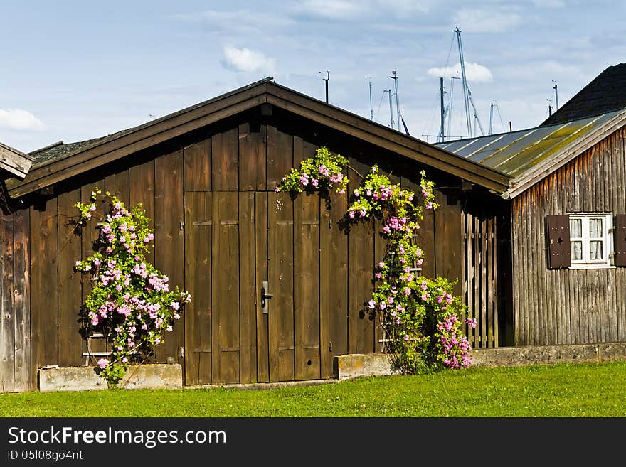 Boat houses on the Ammersee