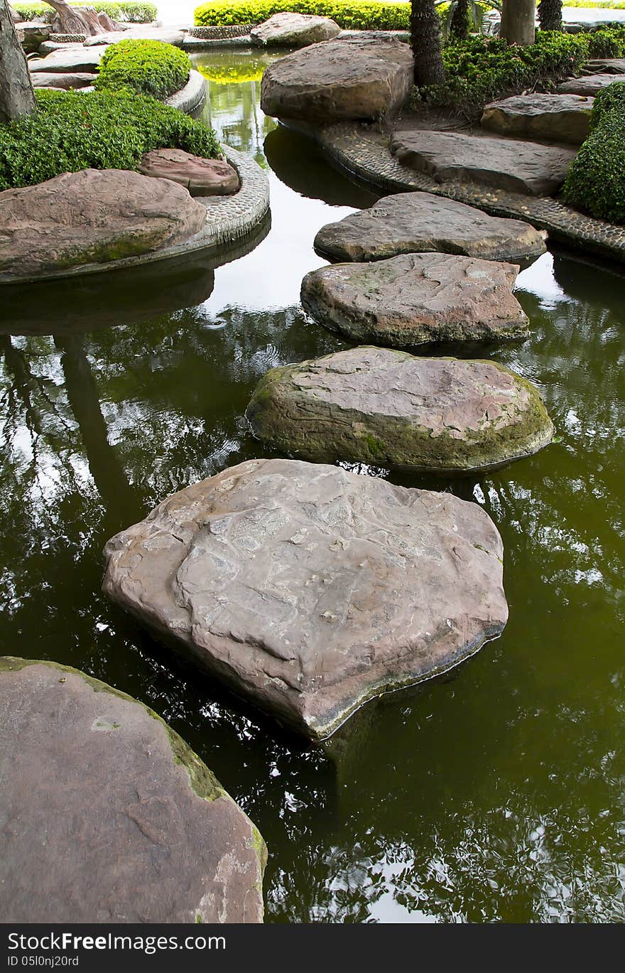 Stone Pathway on the water