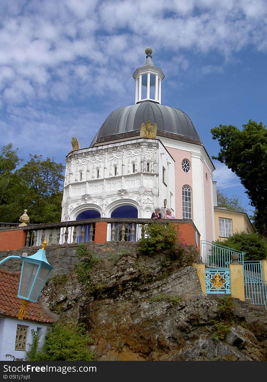 Clifftop and Grotto shot, Portmeirion North Wales. Clifftop and Grotto shot, Portmeirion North Wales