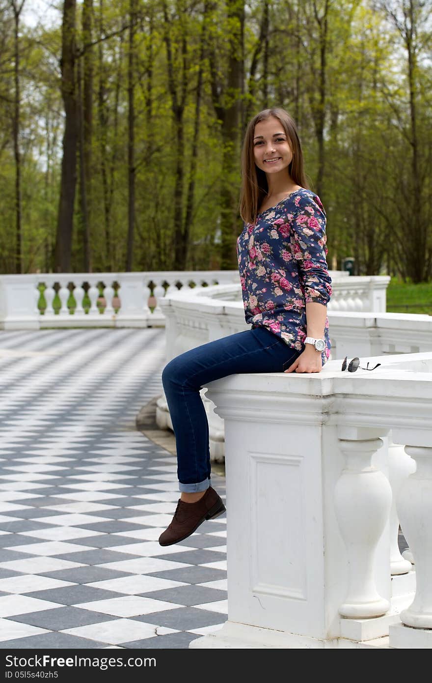 Portrait of a girl in the park