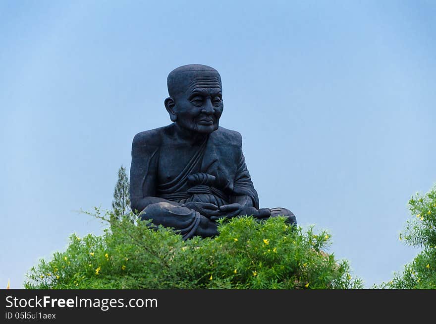 Black Holy Buddha at Wat Huay Mongkol