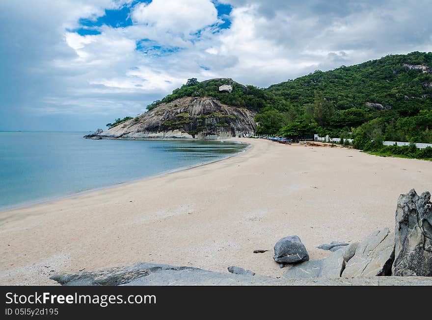 Rock on the beach at Khao Tao