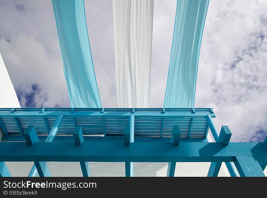 A blue balcony and Azure cloth