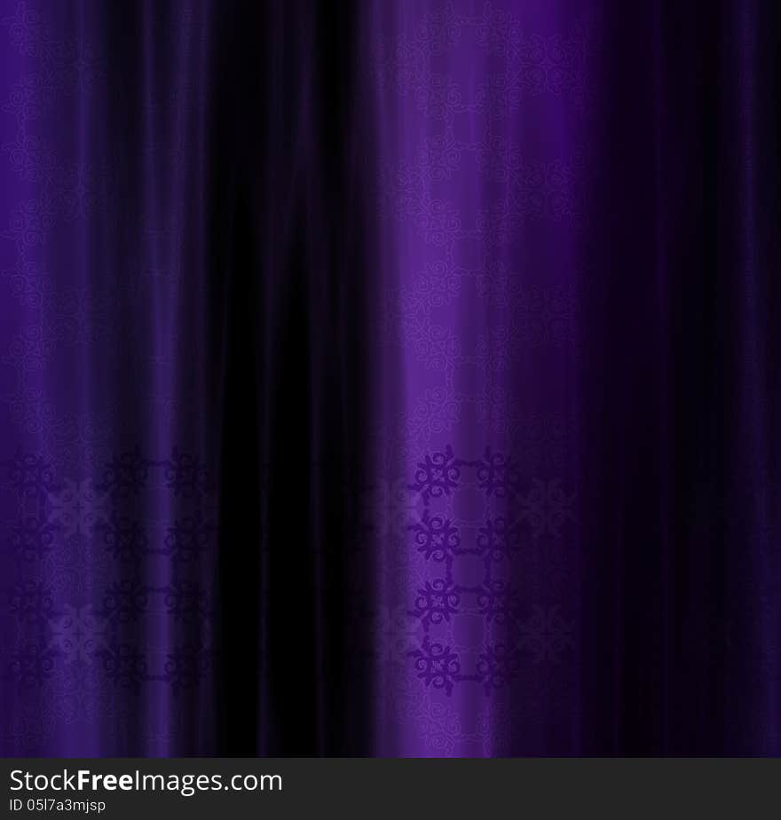 Violet decorative curtain