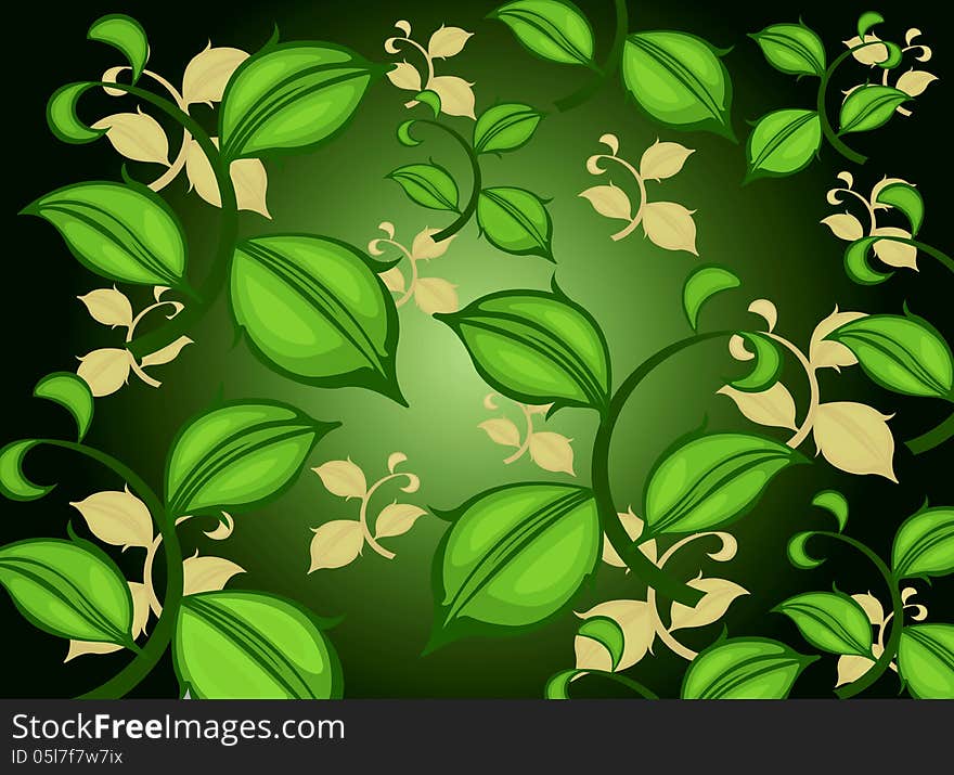 Green leaf pattern