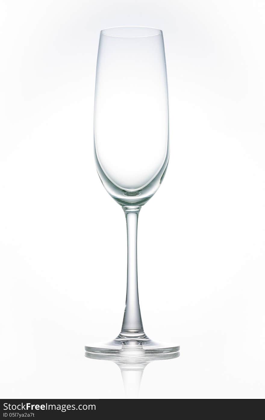 Empty glass isolated on white background