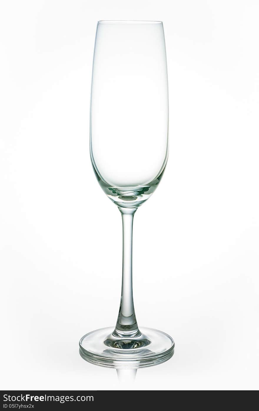 Empty glass isolated on white background