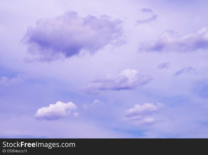 Overhead The Clouds On A Bright Blue Sky