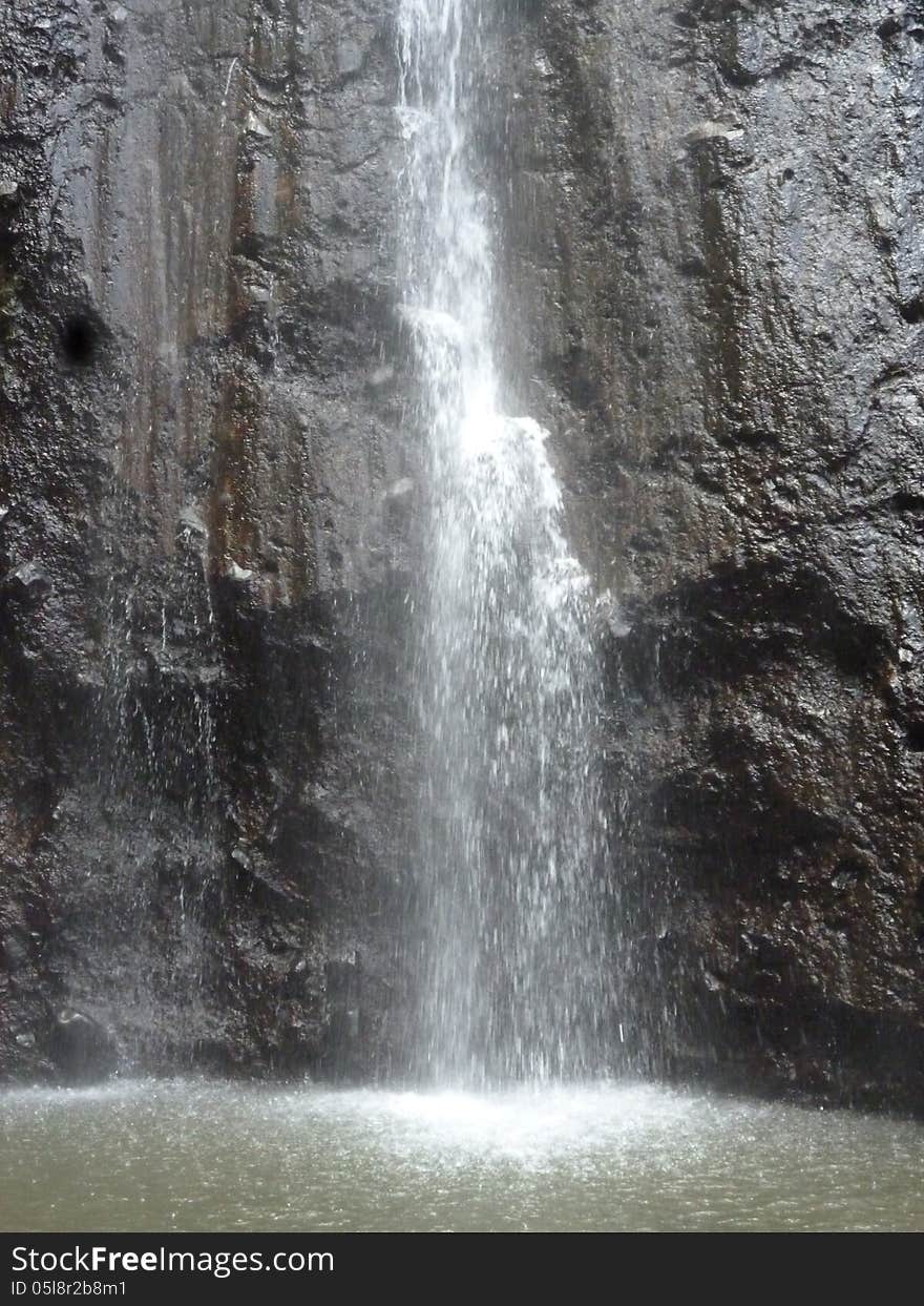 scenic waterfall in Kudus, central Java, Indonesia