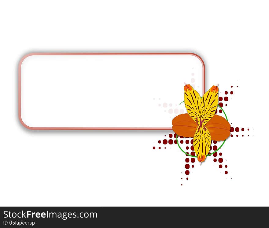 Digital banner with yellow flower.