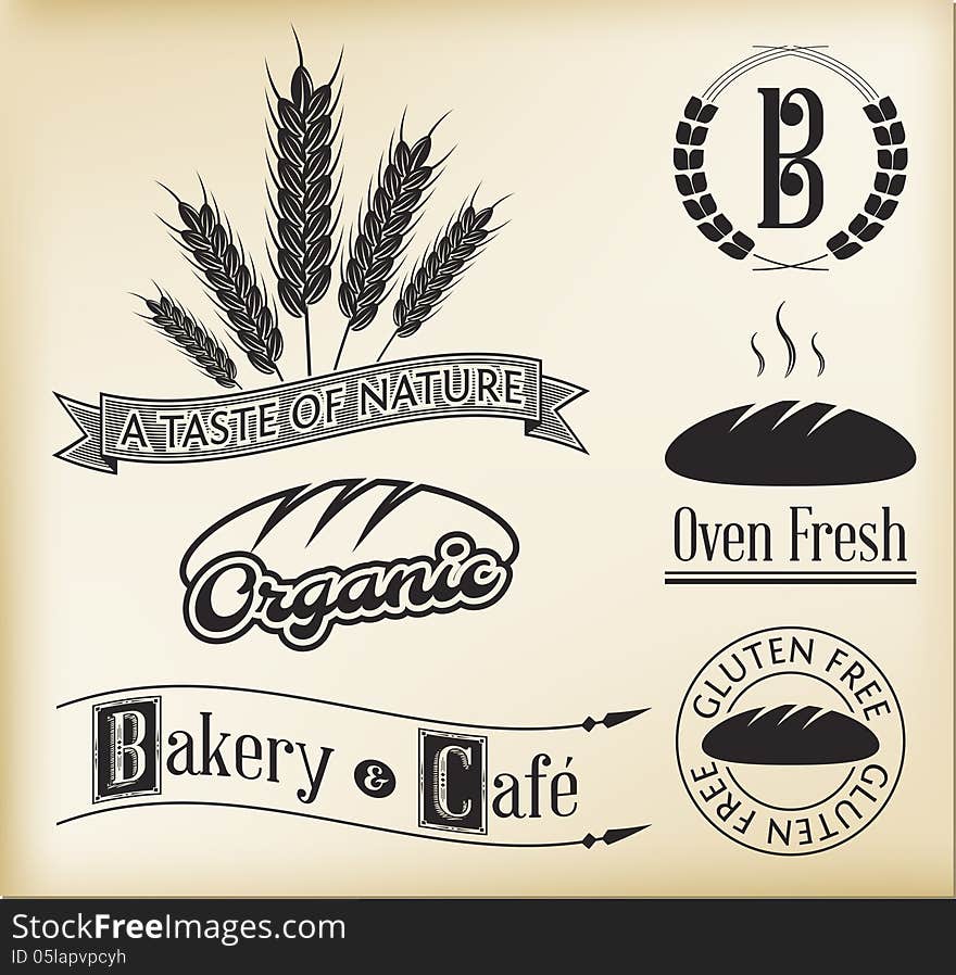 Vector set for Bakery product