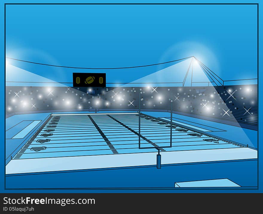 American Football Stadium - illustration